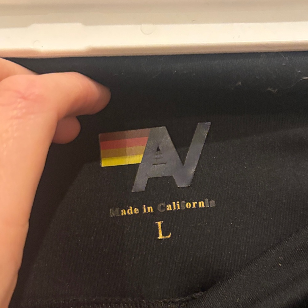 Aviator Nation Black Leggings with Bold Stripes - Picture 5 of 6